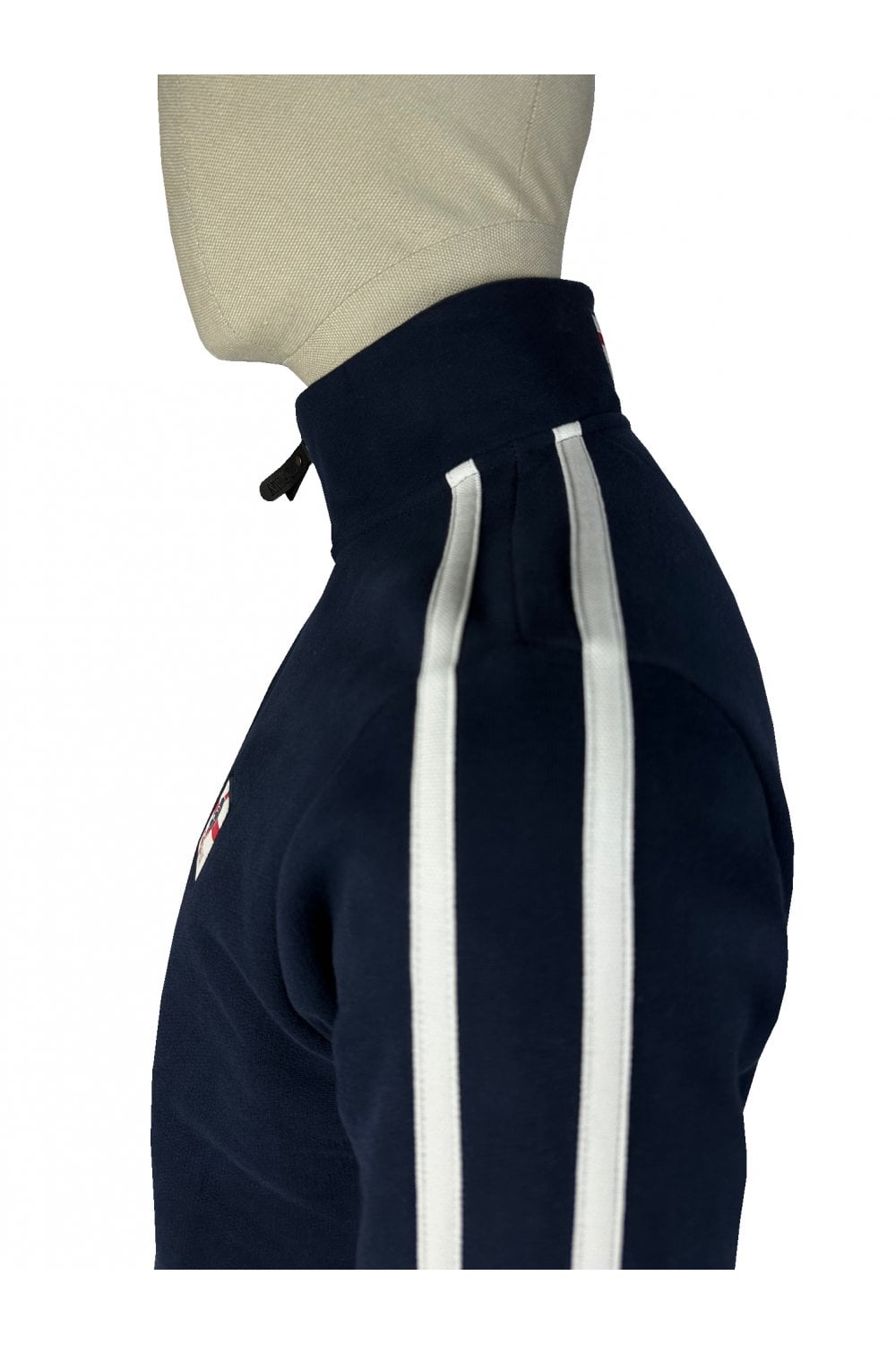 Trojan Records Men's TR9057 Quarter Zip St George Sweat Navy Blue