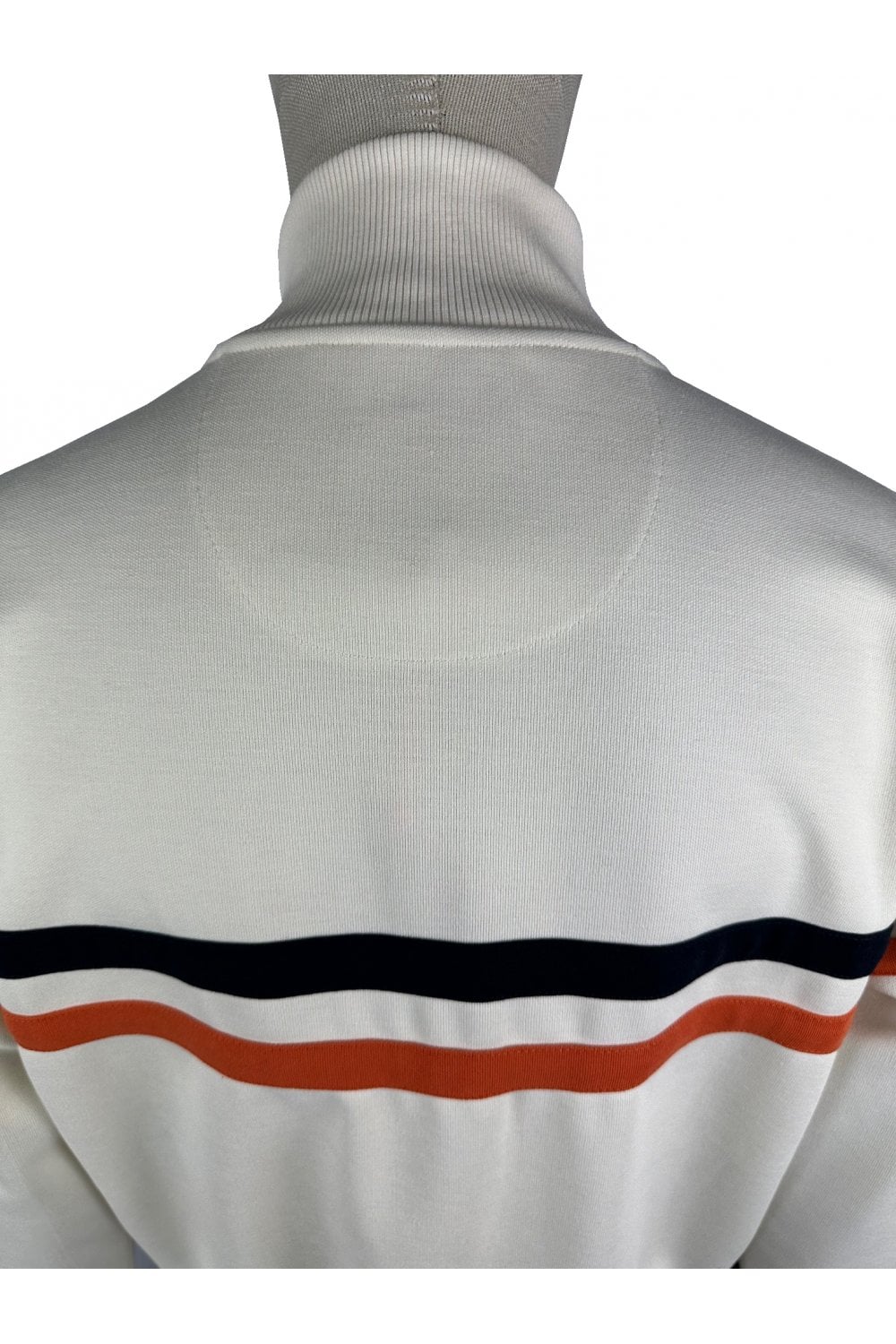 Trojan Records Men's TR8954 Twin Stripe Track Top Ecru